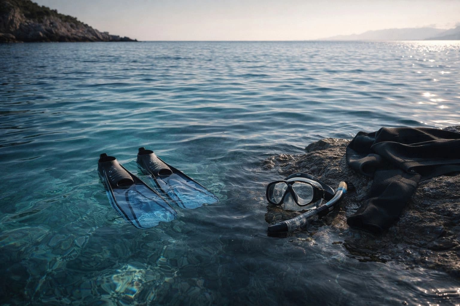 At the edge of water